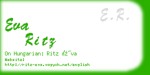 eva ritz business card